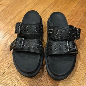 Dr. Marten’s Black Myles Hardware Stud Sandals